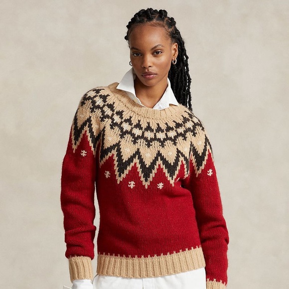 Polo Ralph Lauren Fair Isle Wool-Blend Sweater Women’s size S NWT retail$298 - Picture 3 of 12